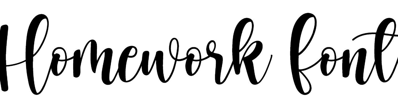 Homework Font Download
