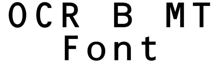 OCR B MT Font Download, ocrbmt