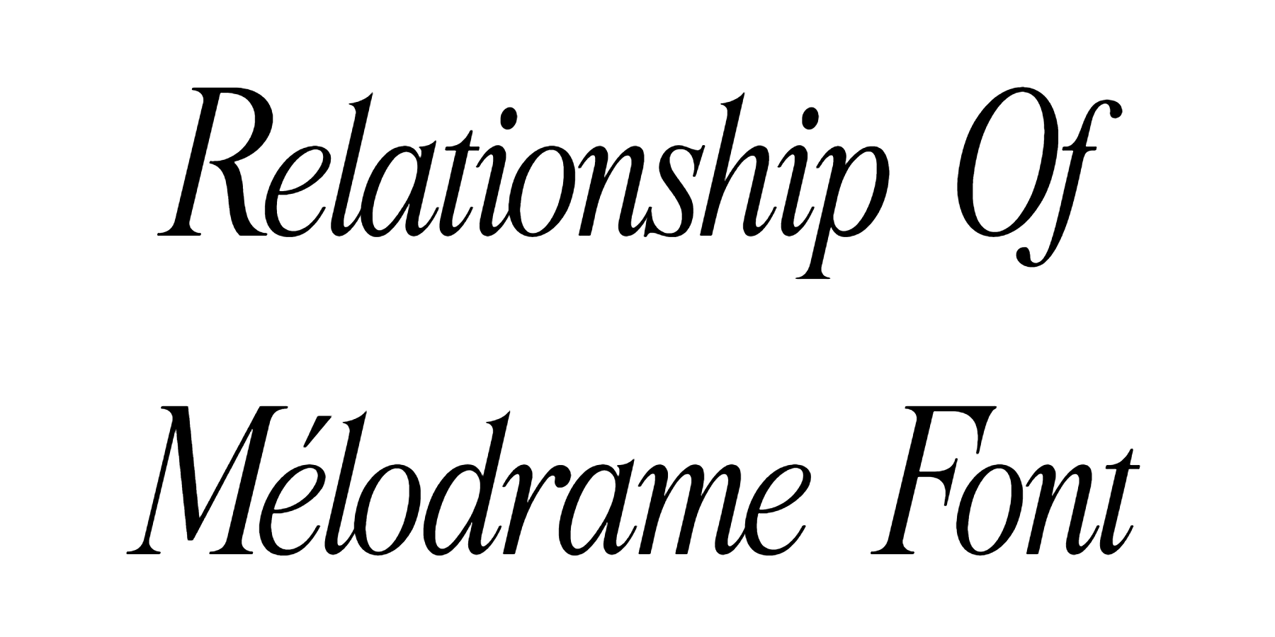 Relationship Of Mélodrame Font Download