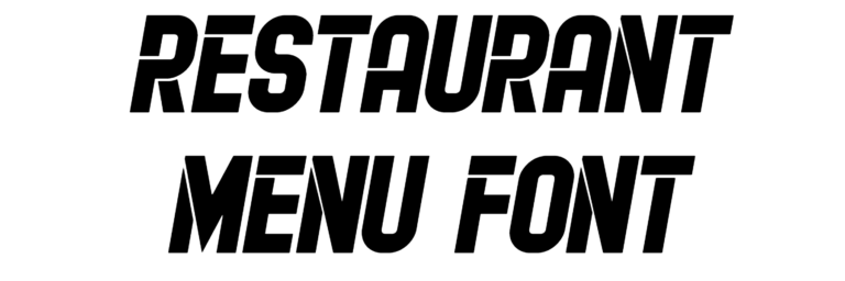 Restaurant Menu Font Download