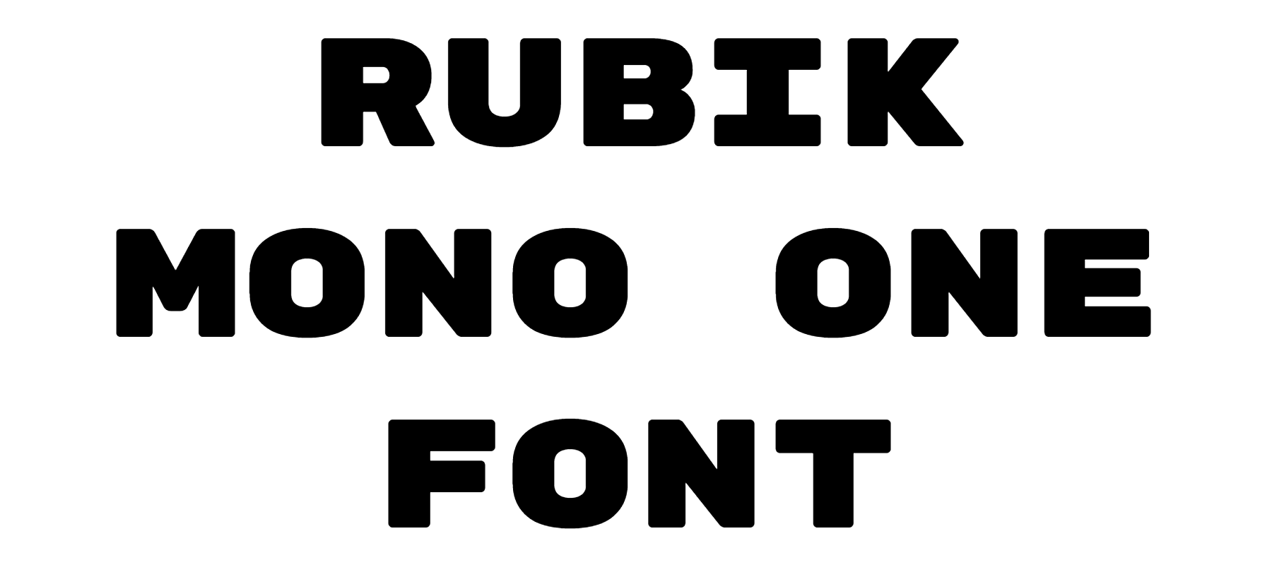 Rubik Mono One Font Download
