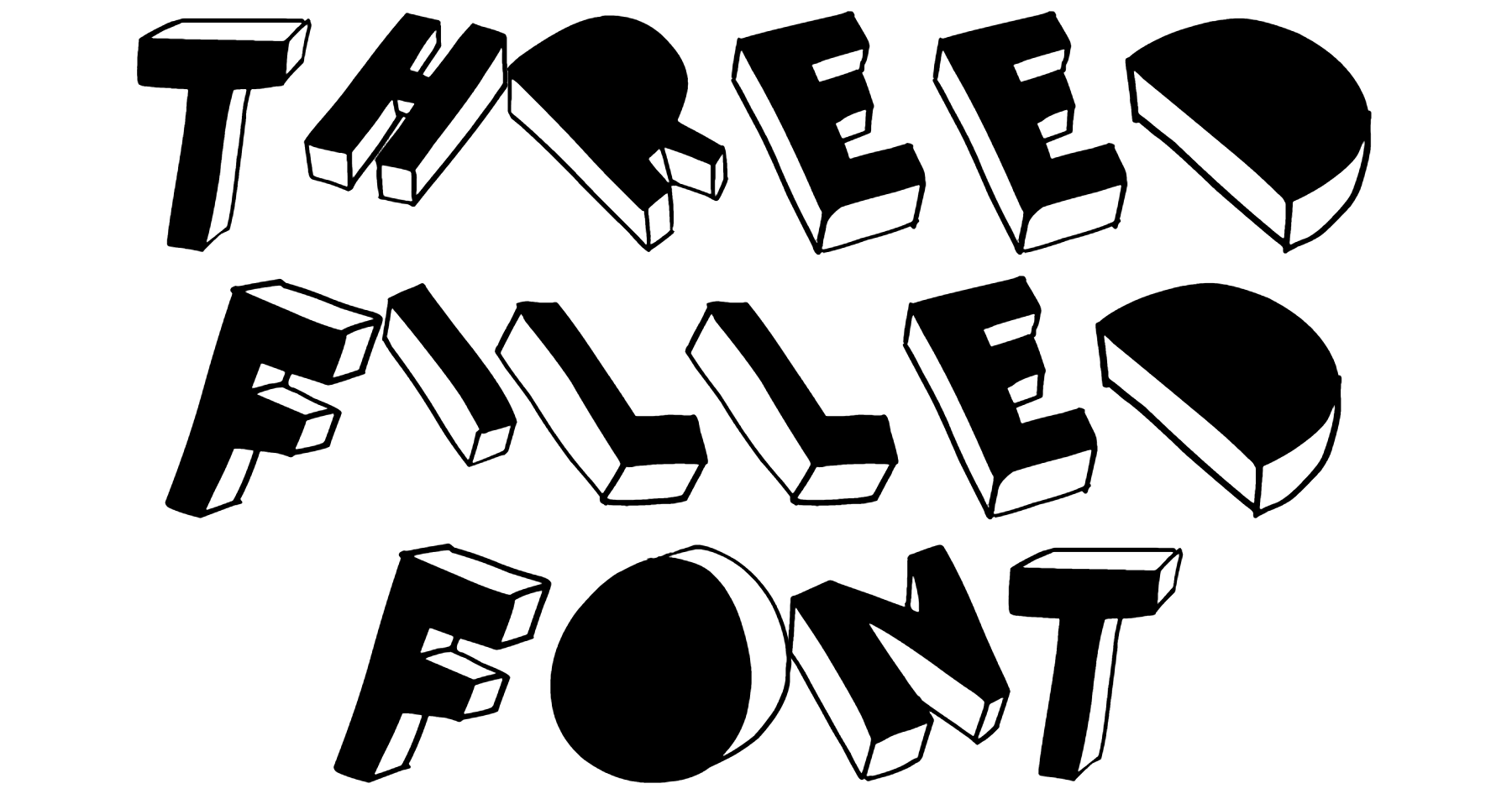 Threed Filled Font Download