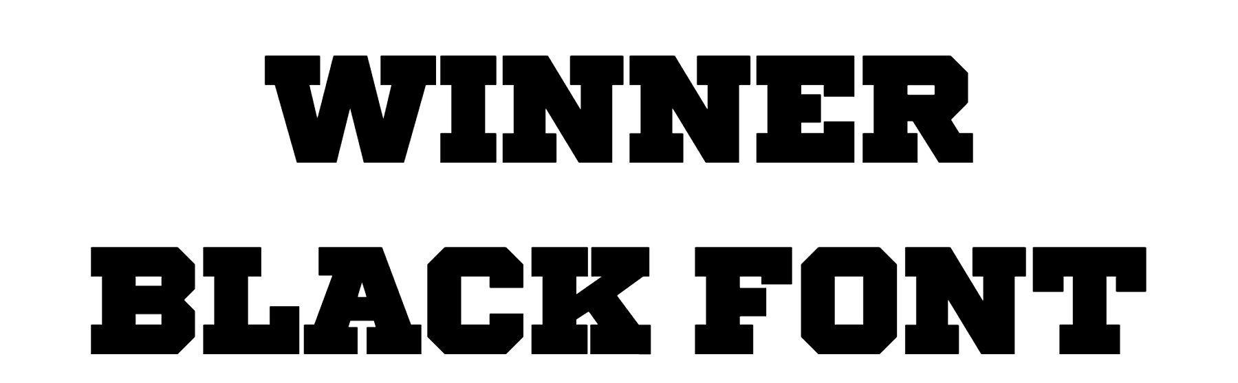 Winner Black Font Download