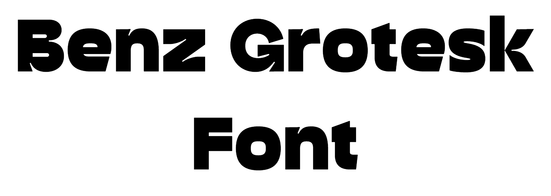 Benz Grotesk Font Download