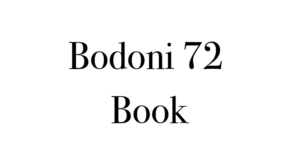 Bodoni 72 Book Font