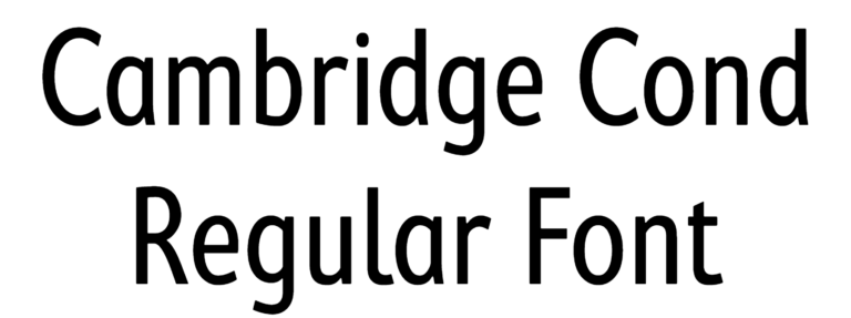 Cambridge Cond Regular Font free Download