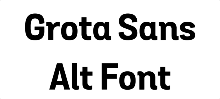 Grota Sans Alt Font Download