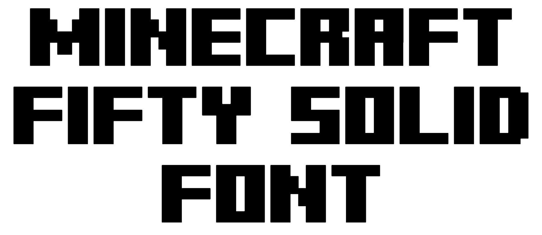 Minecraft Fifty Solid Font Download