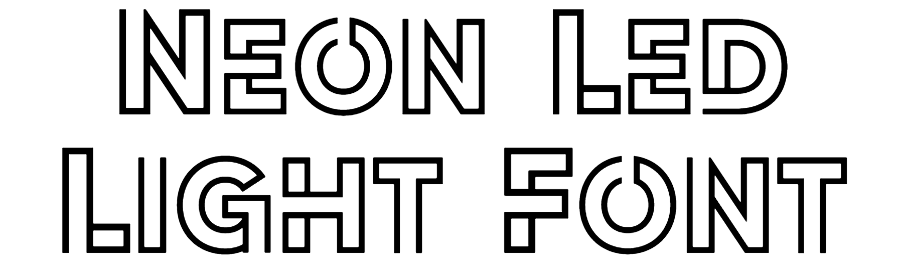 Neon Led Light Font Download