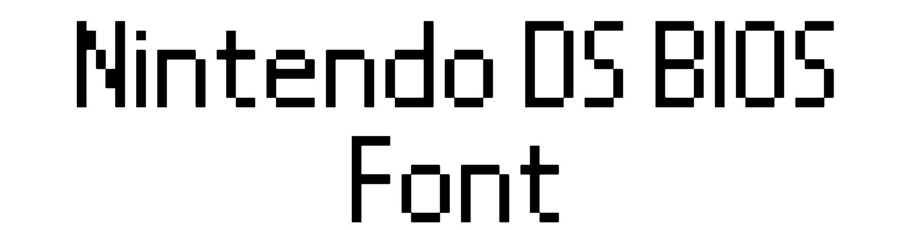 Nintendo DS BIOS Font free Download
