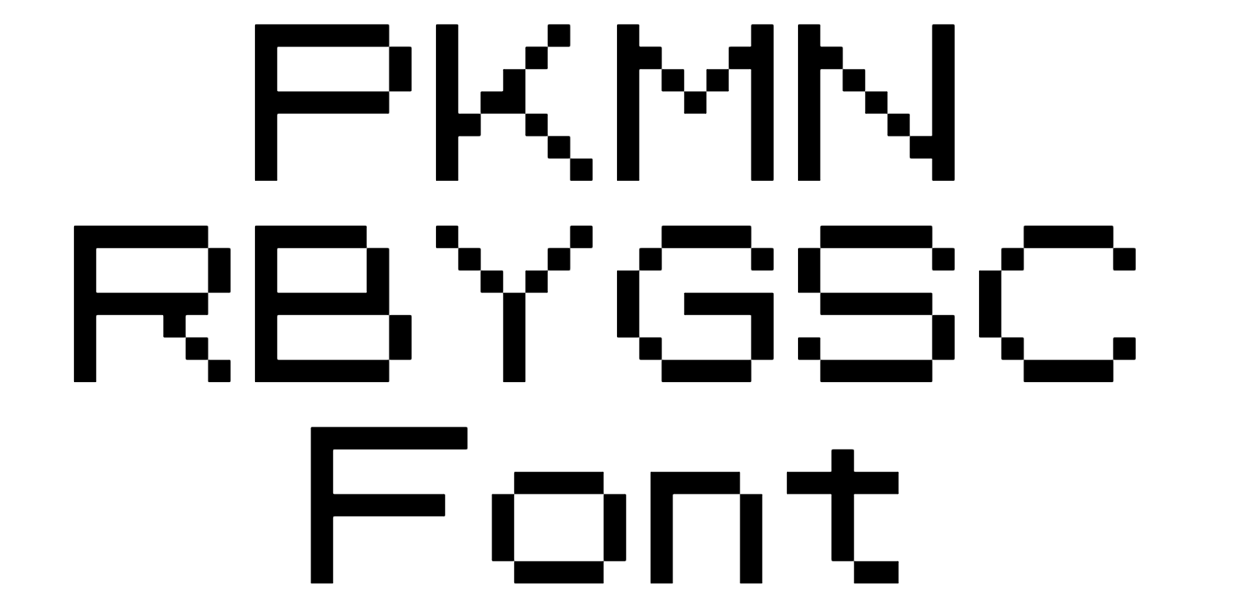 PKMN RBYGSC Font free Download
