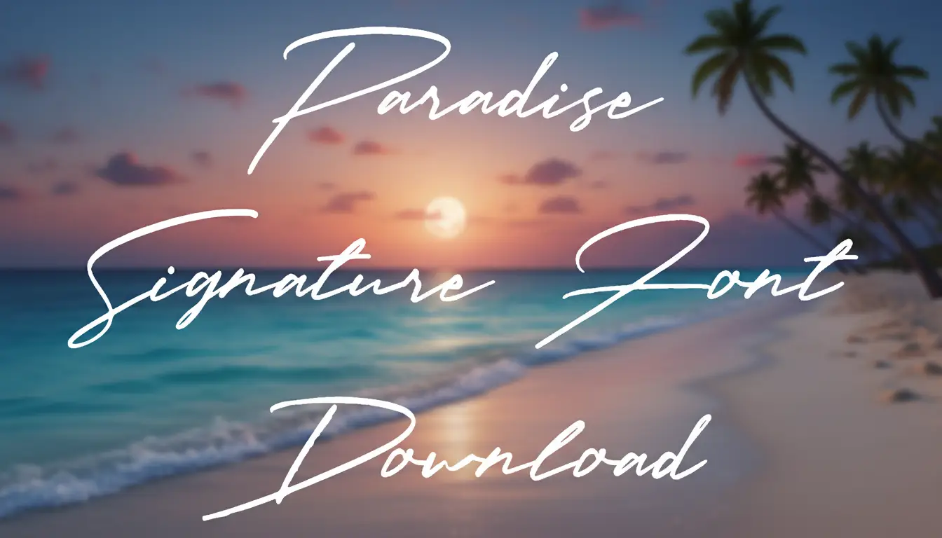 Paradise Signature Font Download