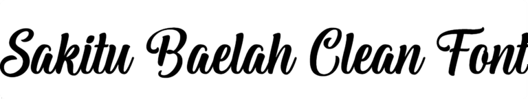 Sakitu Baelah Clean Font Download