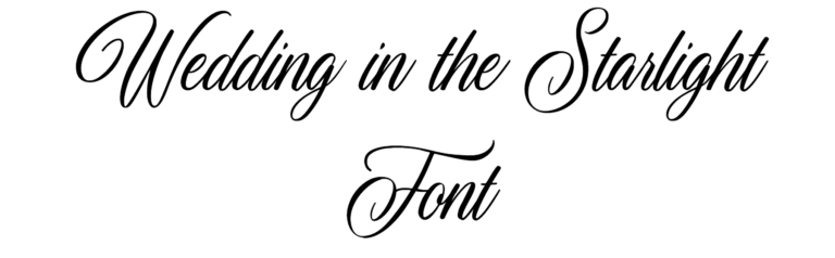 Wedding in the Starlight Font Download
