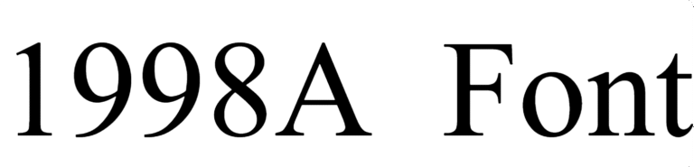 1998A Font Download