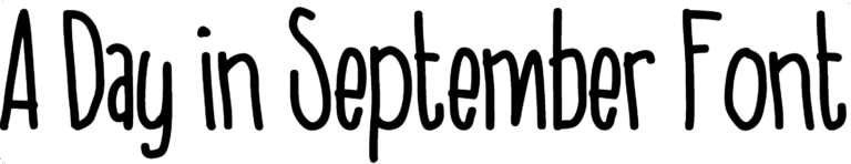 A Day in September Font Download