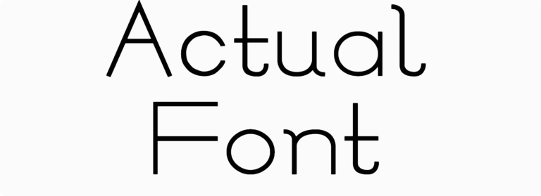Actual Font Download