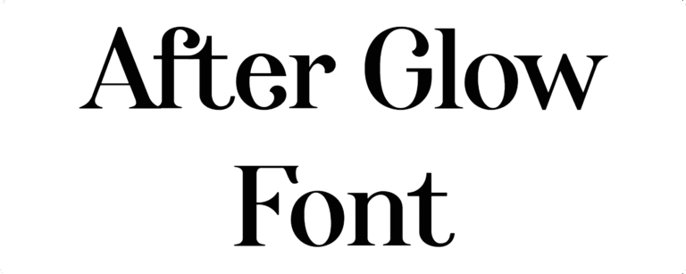 After Glow Font Download