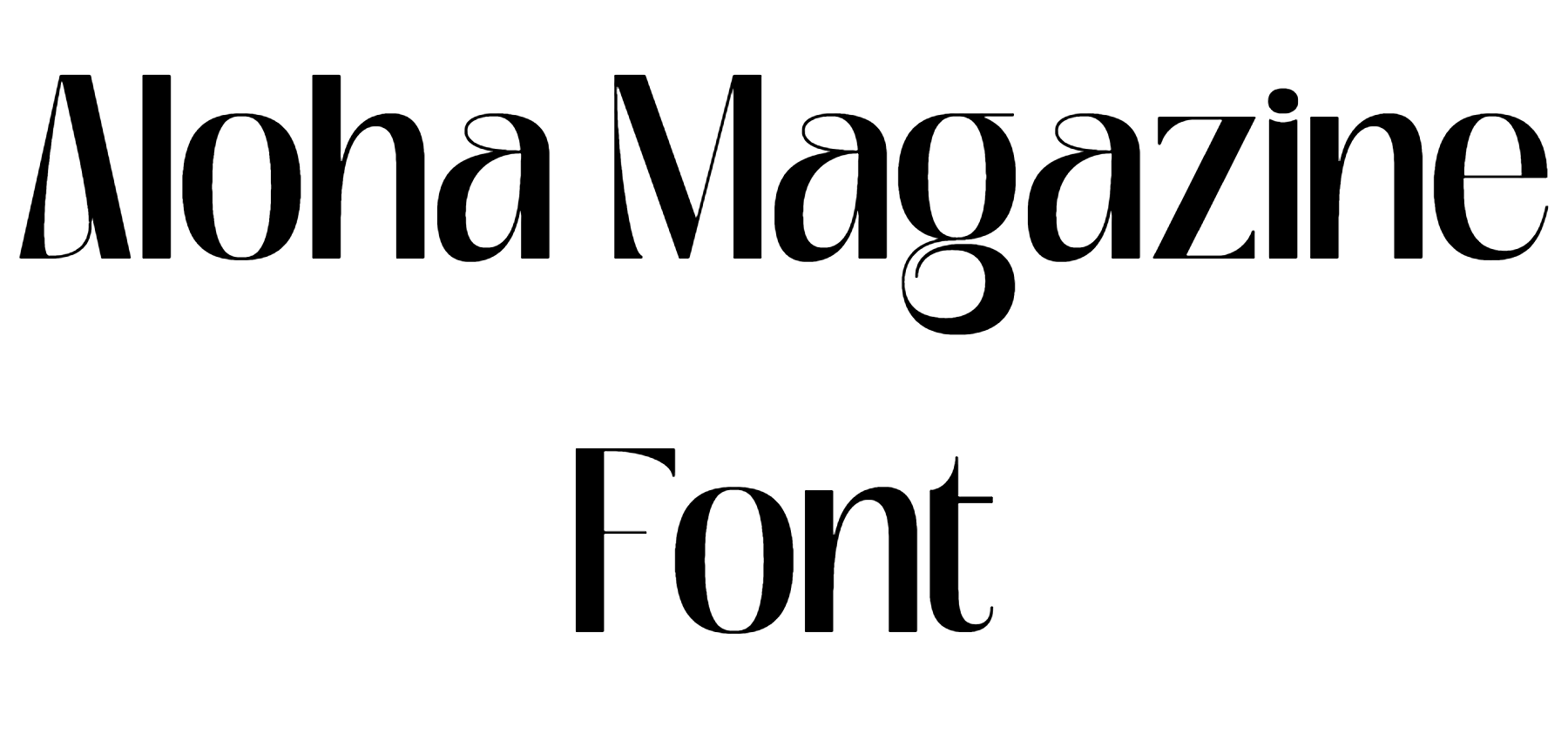 Aloha Magazine Font Download