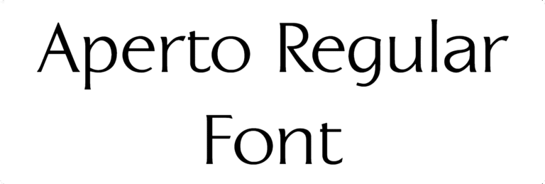 Aperto Regular Font Download