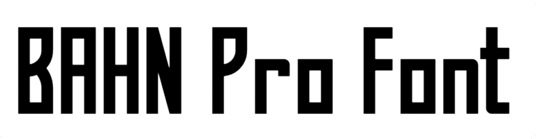 BAHN Pro Font Download