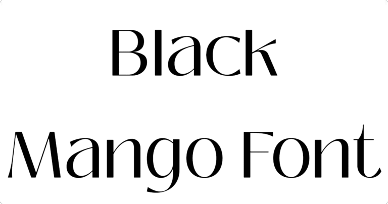 Black Mango Font Download