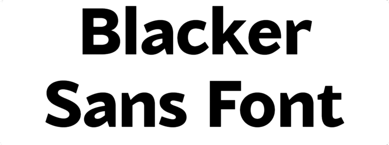 Blacker sans font free download