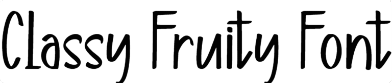 Classy Fruity Font Download