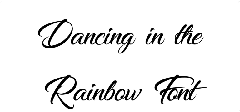 Dancing in the Rainbow Font Download