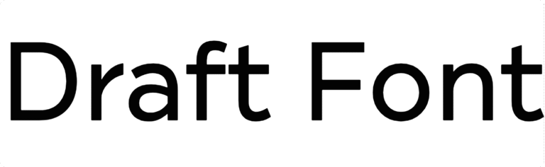 Draft Font Download