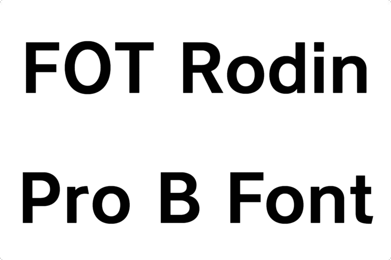 FOT Rodin Pro B Font Download