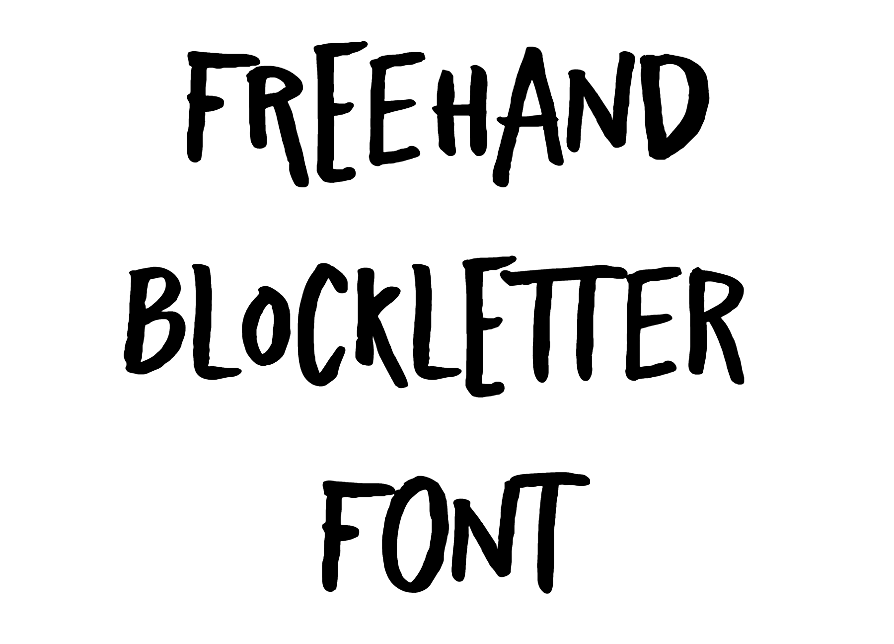 FreeHand BlockLetter Font Download