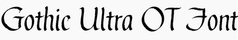 Gothic Ultra OT Font Download