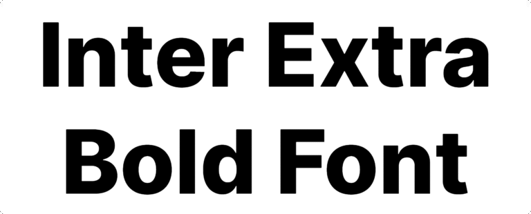 Inter Extra Bold Font Download