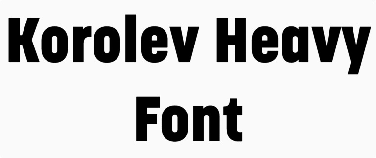 Korolev Heavy Font Download