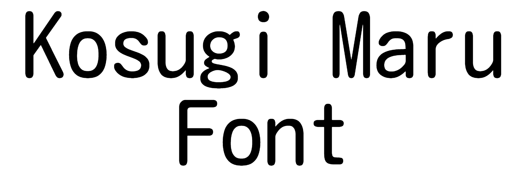 Kosugi Maru Font Download