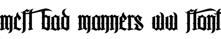 MCF Bad Manners WW Font Download