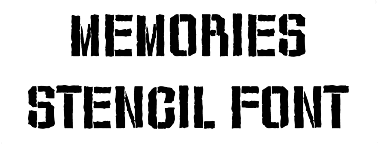 Memories Stencil Font Download