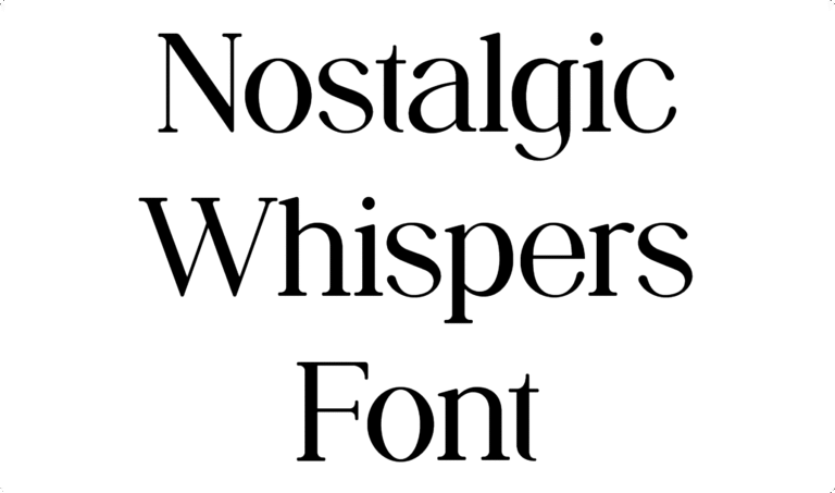 Nostalgic Whispers Font Download