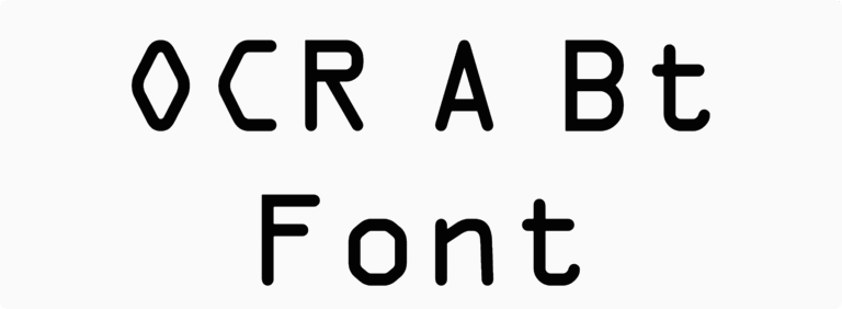 OCR A Bt Font Download
