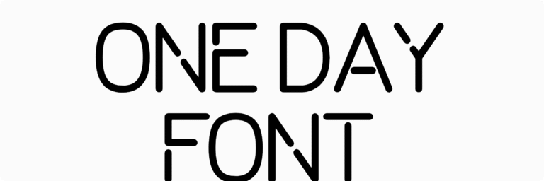 ONE DAY Font Download