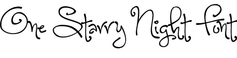 One Starry Night Font Download