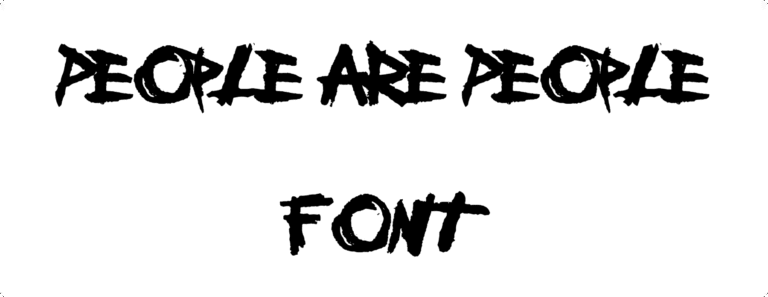 People Are People Font Download
