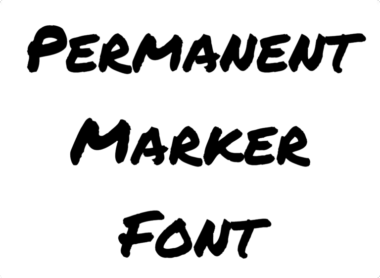Permanent Marker Font Download