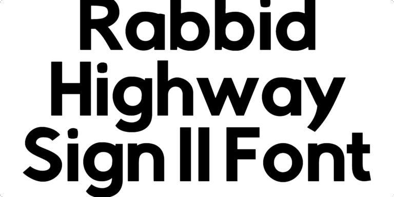 Rabbid Highway Sign II Font Download