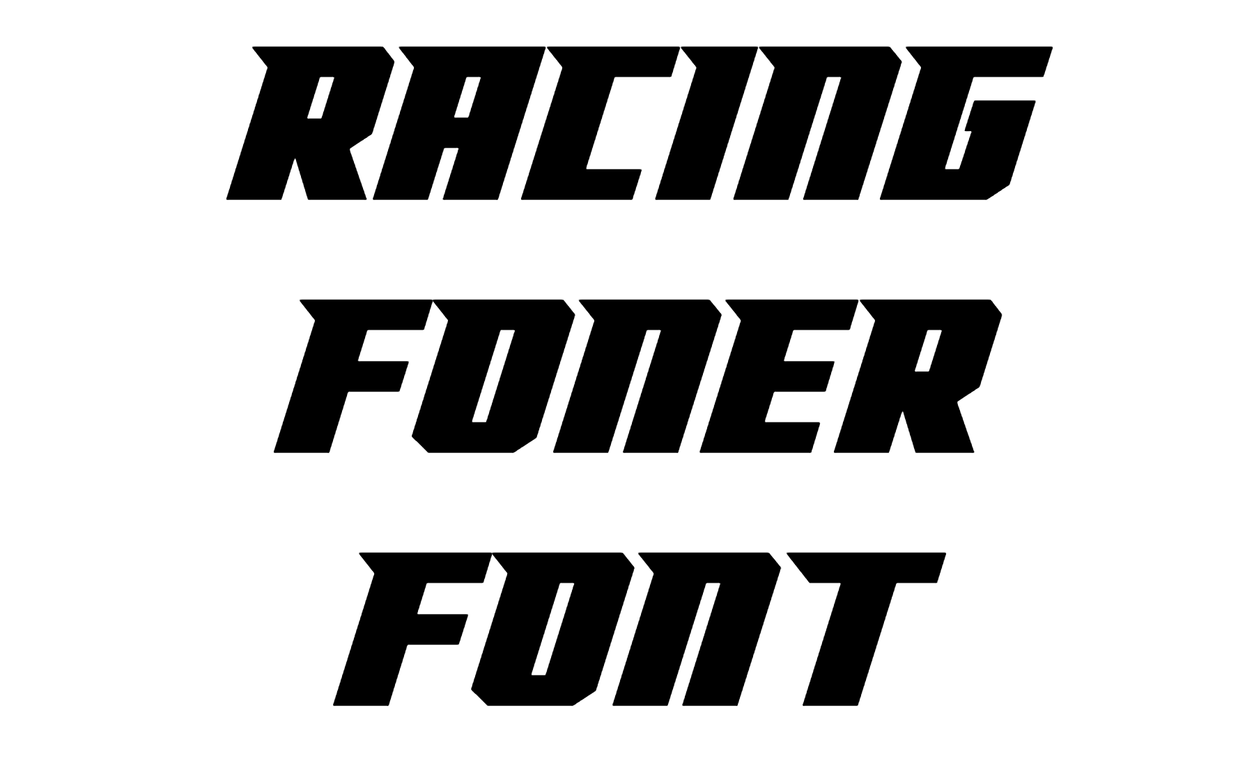 Racing Foner Font Download