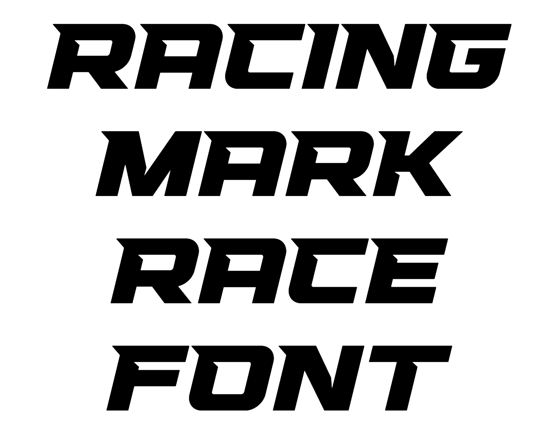 Racing Mark Race Font Download