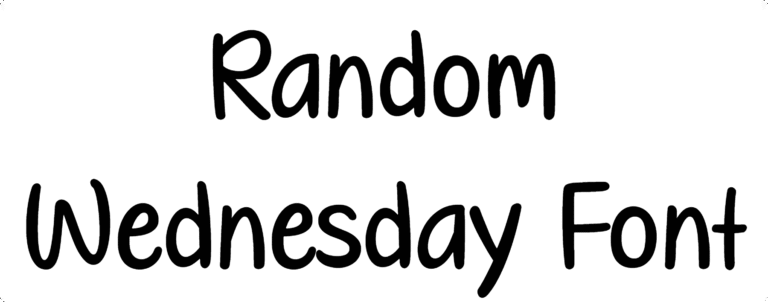 Random Wednesday Font Download