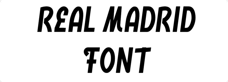 Real Madrid Font Download