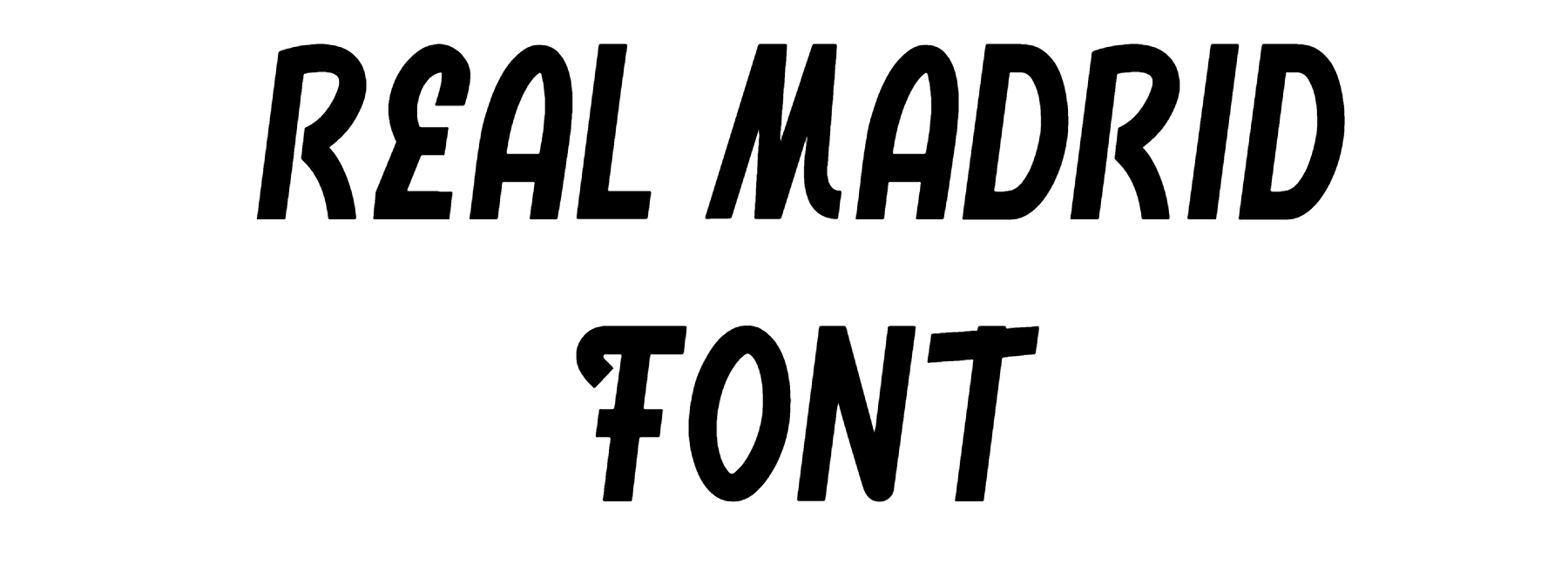 Real Madrid Font Download